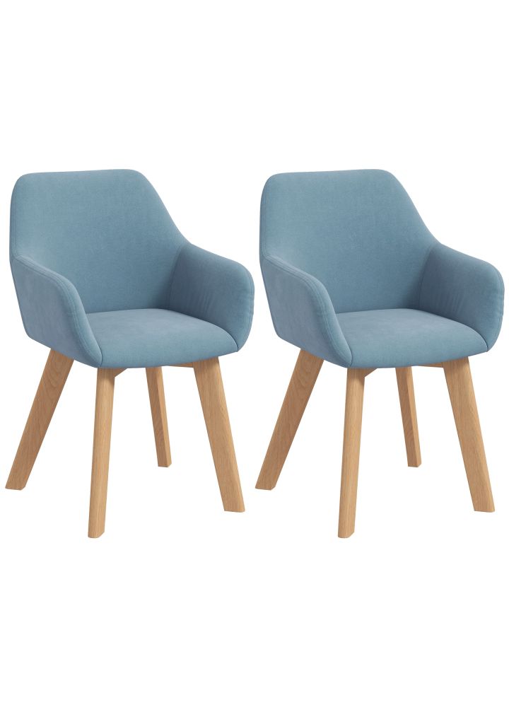 Pack 2 Sillas Helsinki Terciopelo Azul