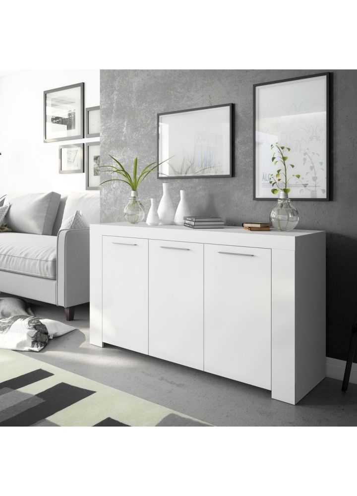 Aparador Birk blanco 3 puertas 144 x 80 x 42 cm