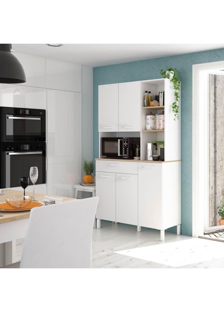 Armario de cocina Odense 3 cuerpos con hueco microondas 108 x 186 x 40 cm
