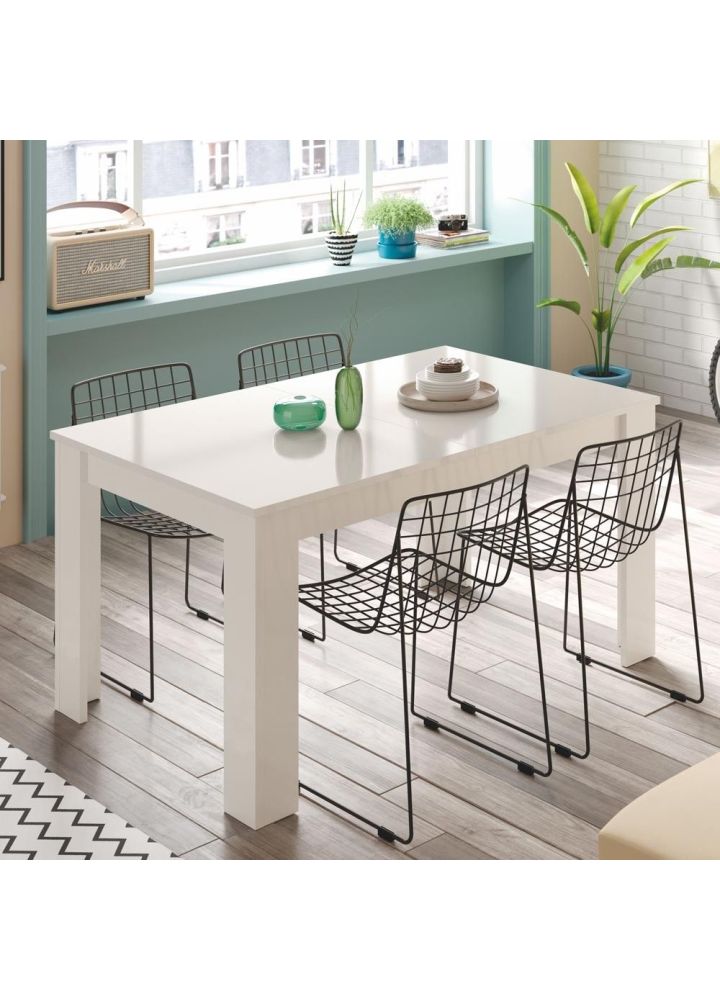 Mesa de comedor extensible Hamar blanco 140-190 x 78 x 90 cm