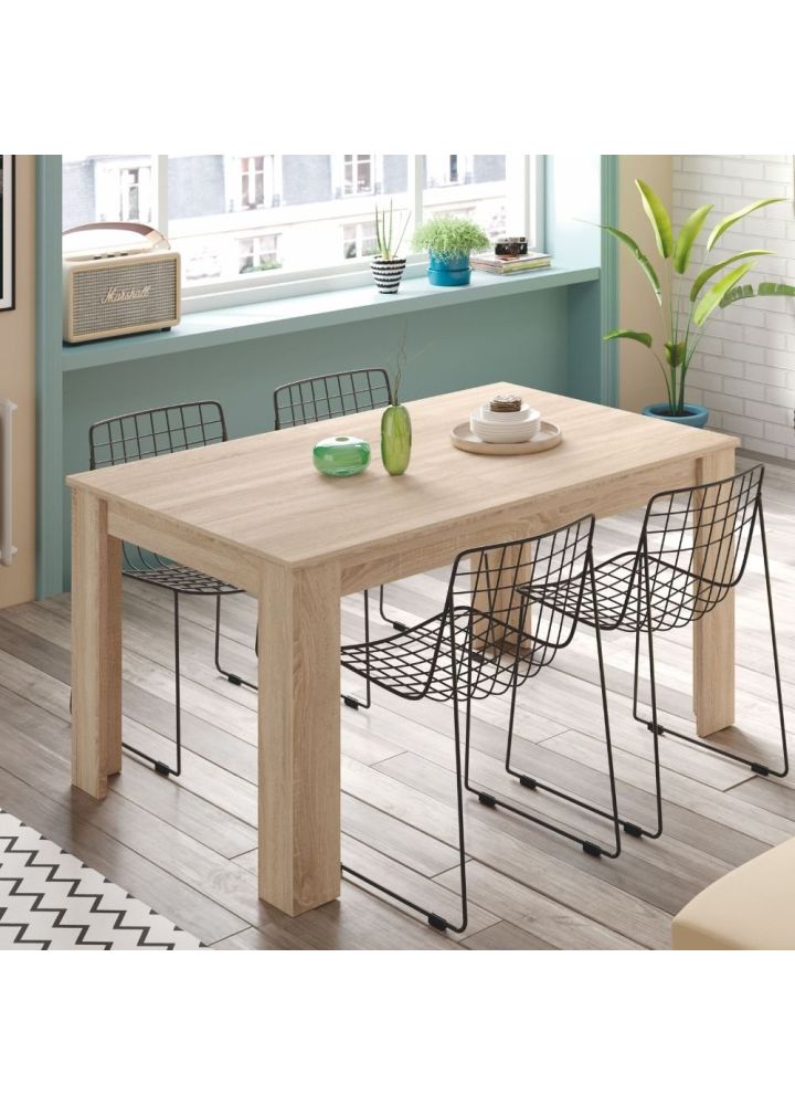 Mesa de comedor extensible Hamar roble 140-190 x 78 x 90 cm