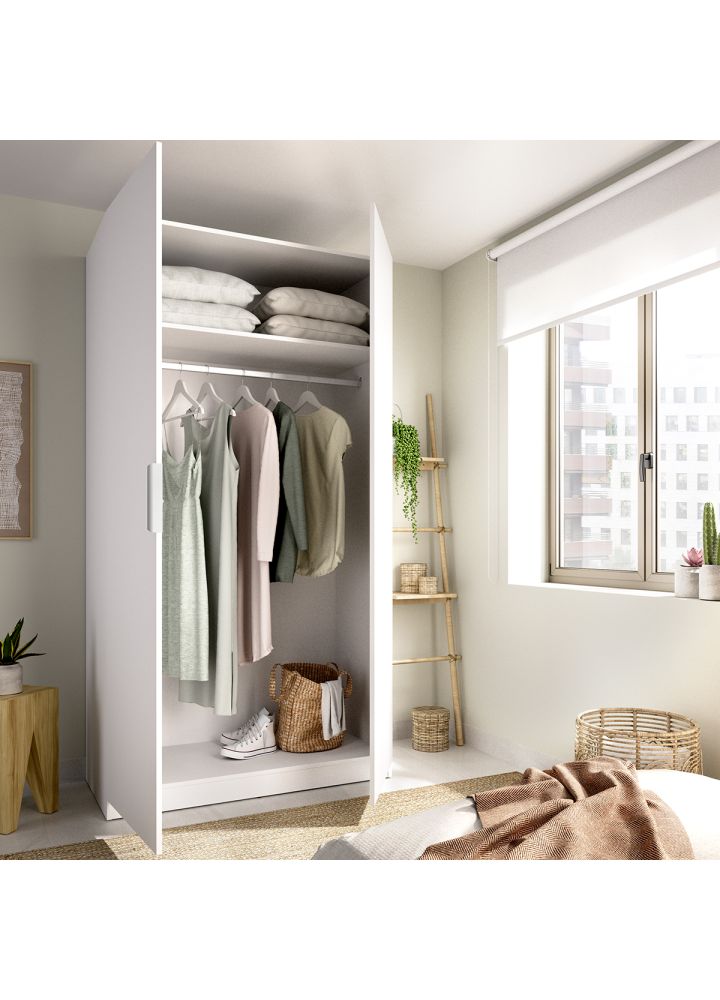 Armario 2 puertas 91x204 blanco
