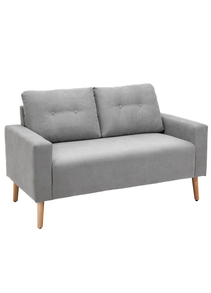 Sofá Trondheim 2 Plazas 2 Cojines Gris