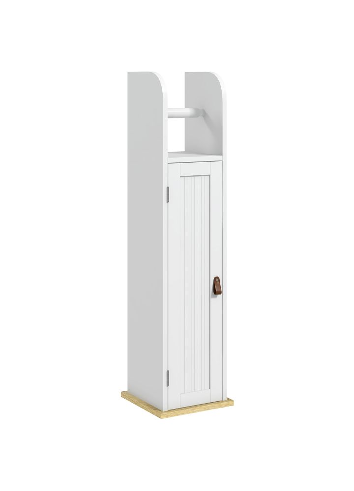 Columna Baño Oulu Compartimento Portarrollo Blanco