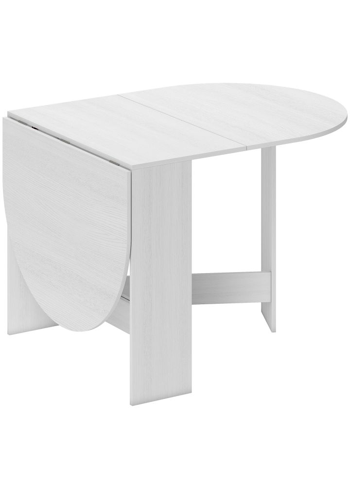 Mesa Cocina Reykjavik Plegable Ovalada Blanco