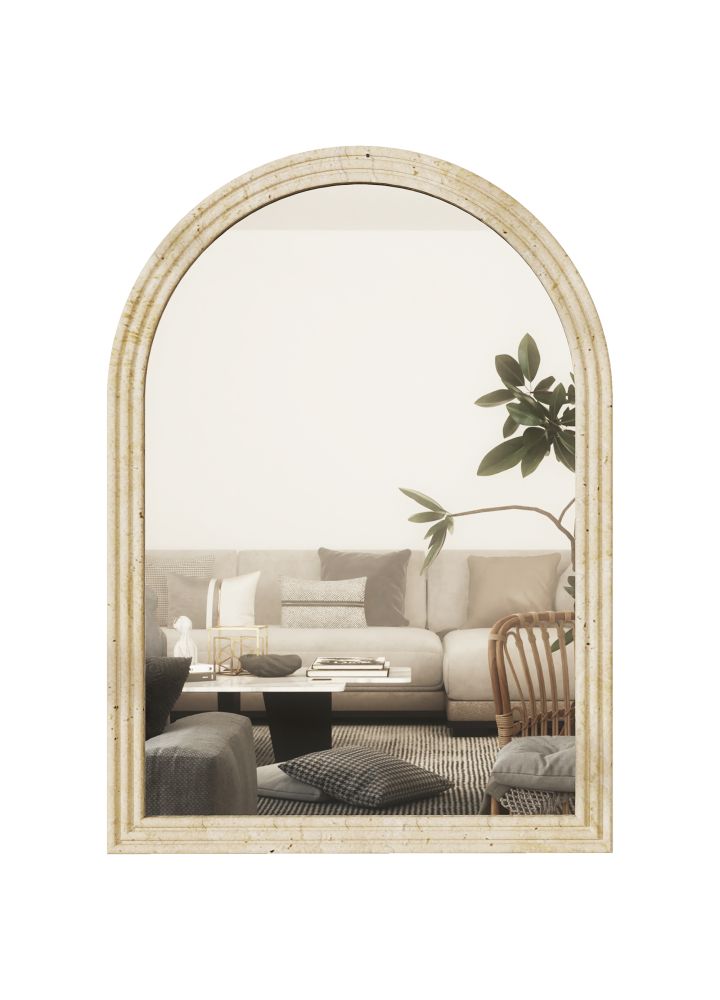 Espejo Pared Kirkenes Arqueado Beige