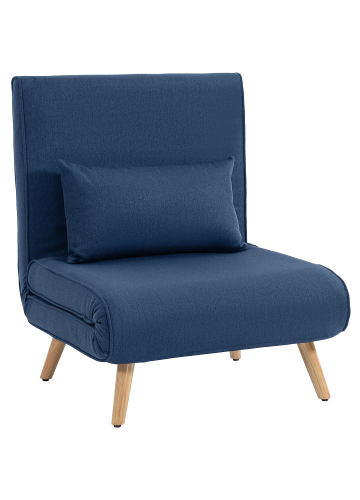 Sillón Cama Trondheim Individual Plegable Azul