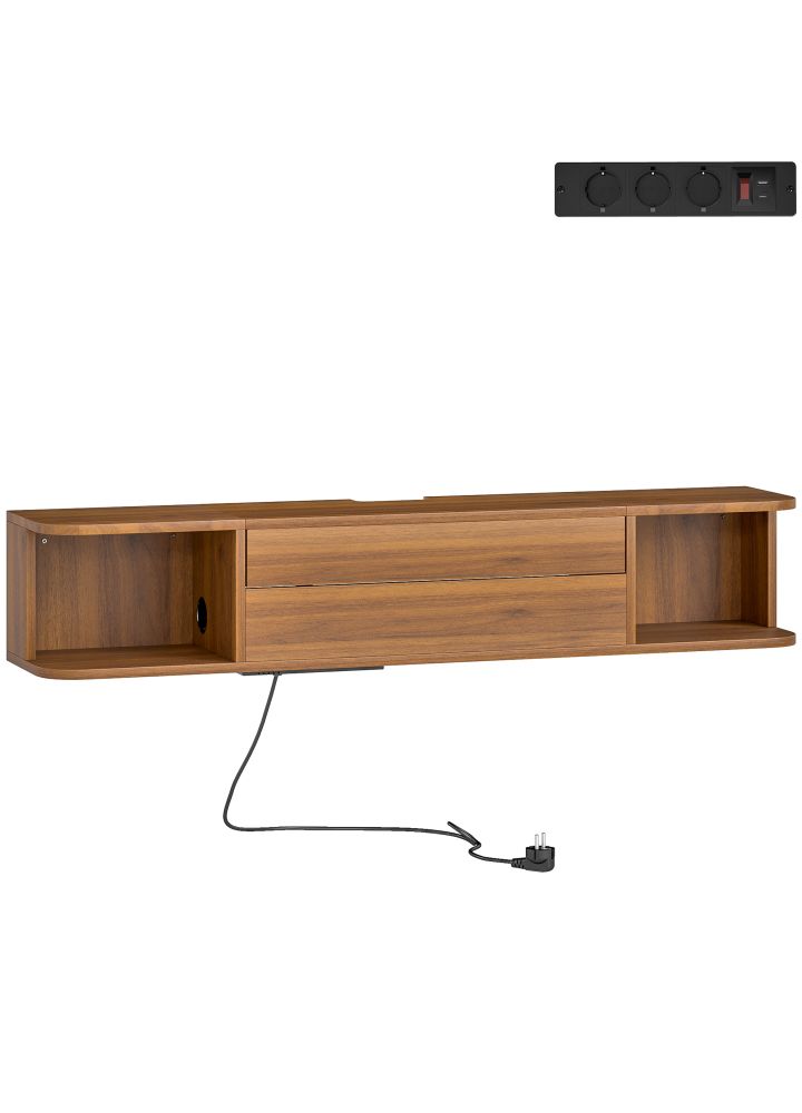 Mueble TV Bergen Suspendido Nogal