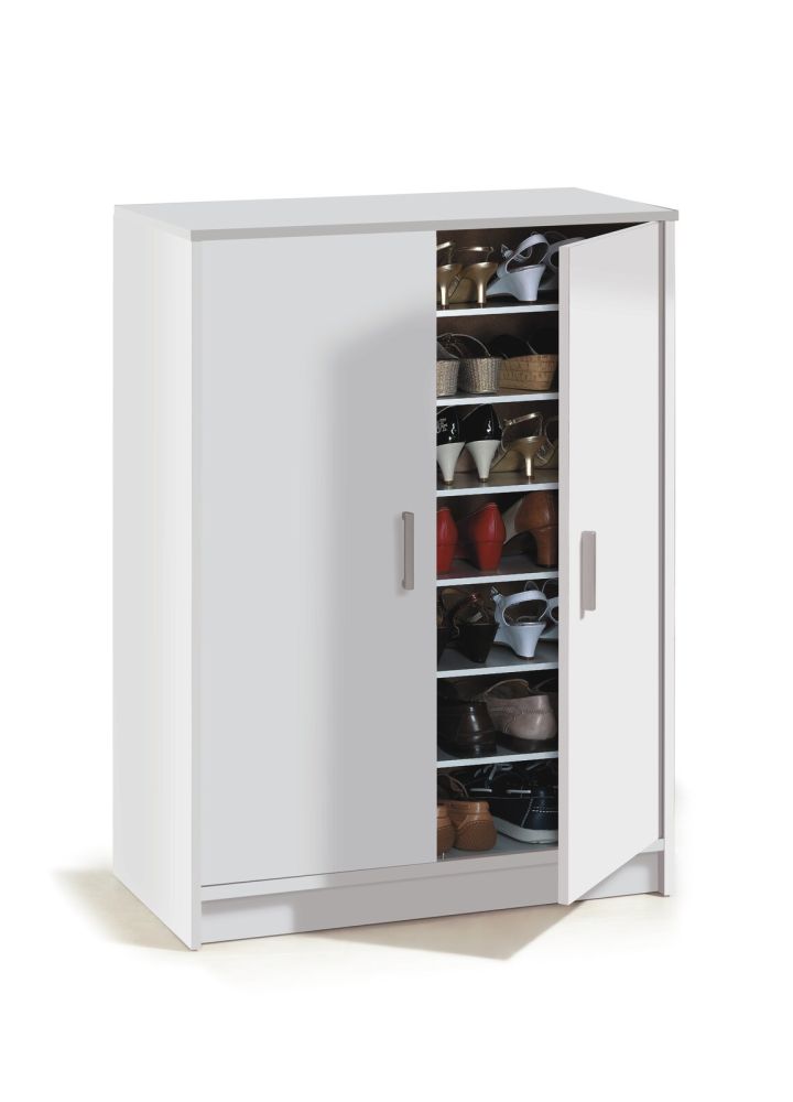 Zapatero Kirsti blanco mate 75 cm