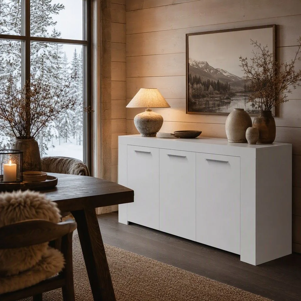 Aparador Oda Blanco Nórdico 144 cm