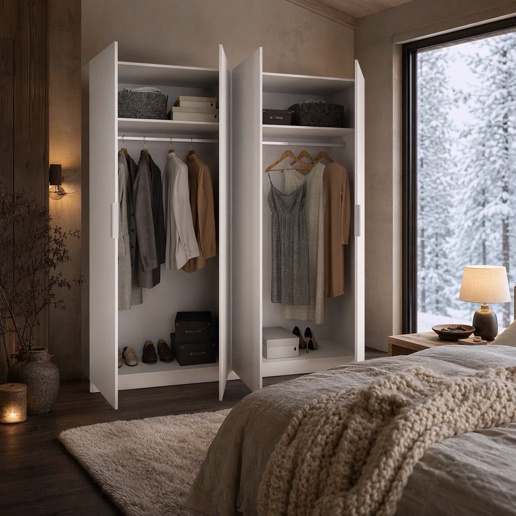 Armario 4 puertas 182x204 blanco
