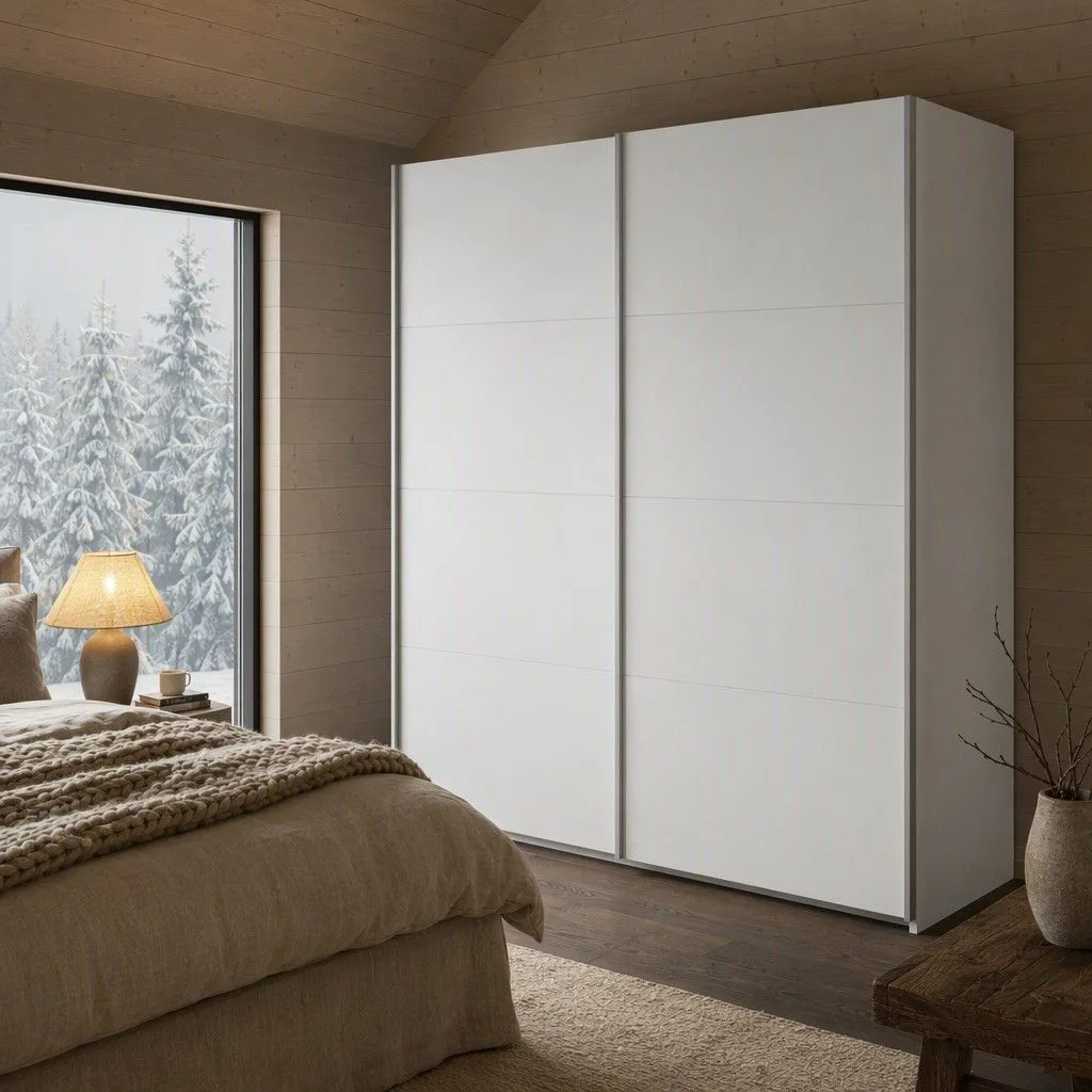 Armario Nora puertas correderas Blanco Nórdico 150 cm