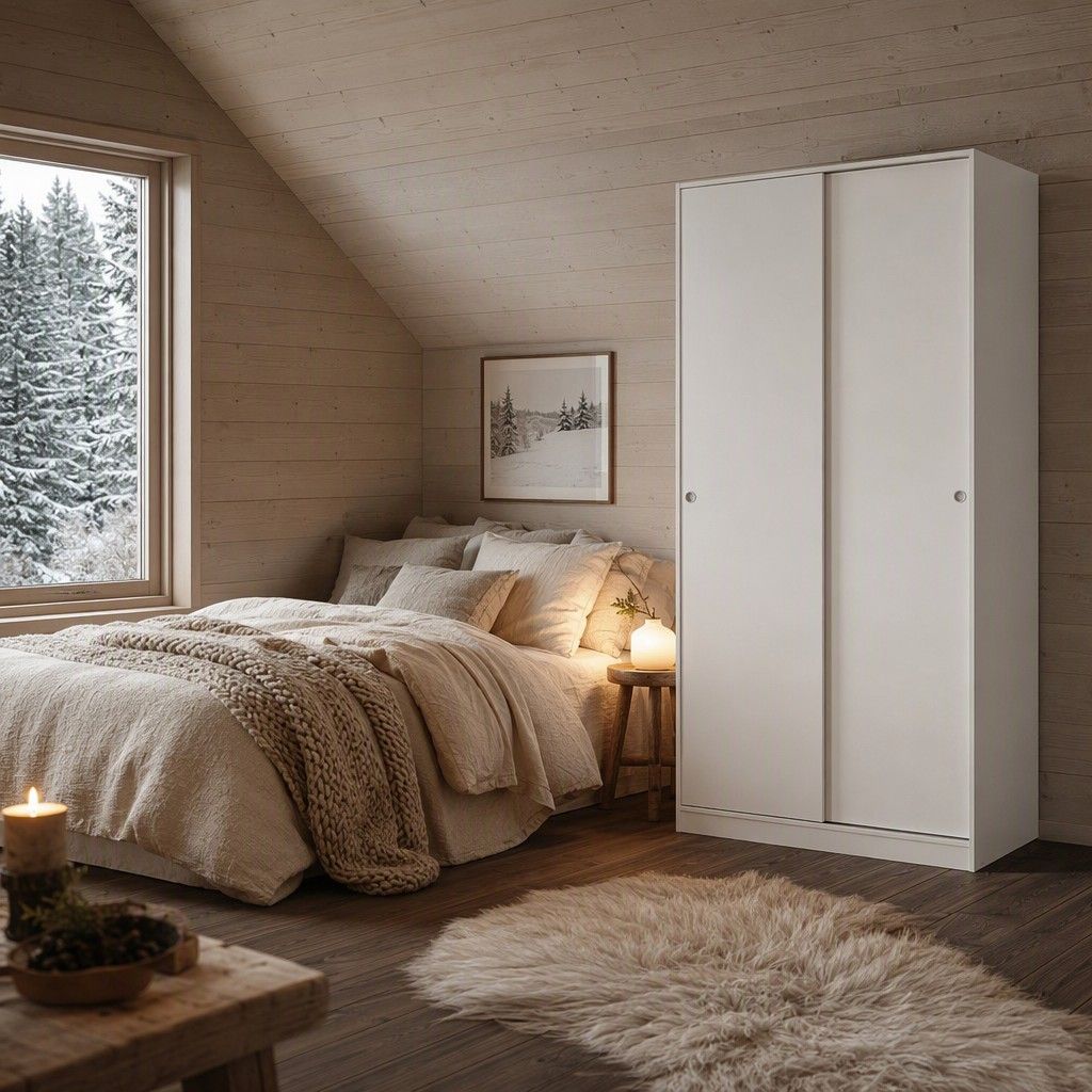 Armario Oslo correderas 100 cm · blanco