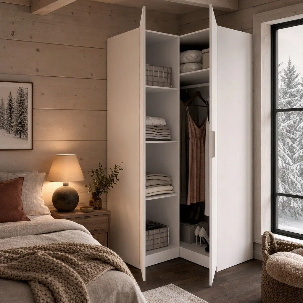 Armario rincon 2 puertas 97x204 blanco