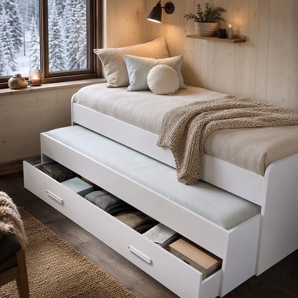 Cama compacta 90x190 200x70 blanco