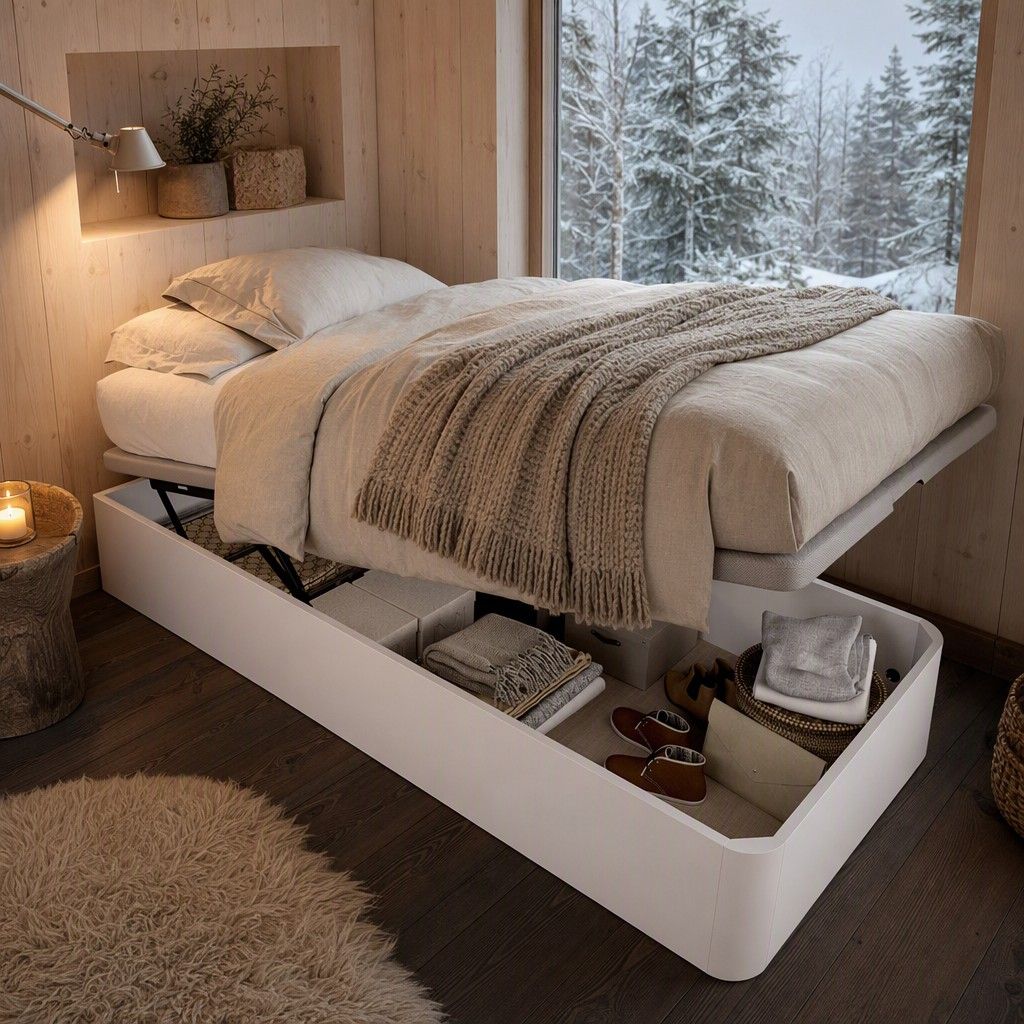 Canape pata mold. cama 90 89x32 blanco