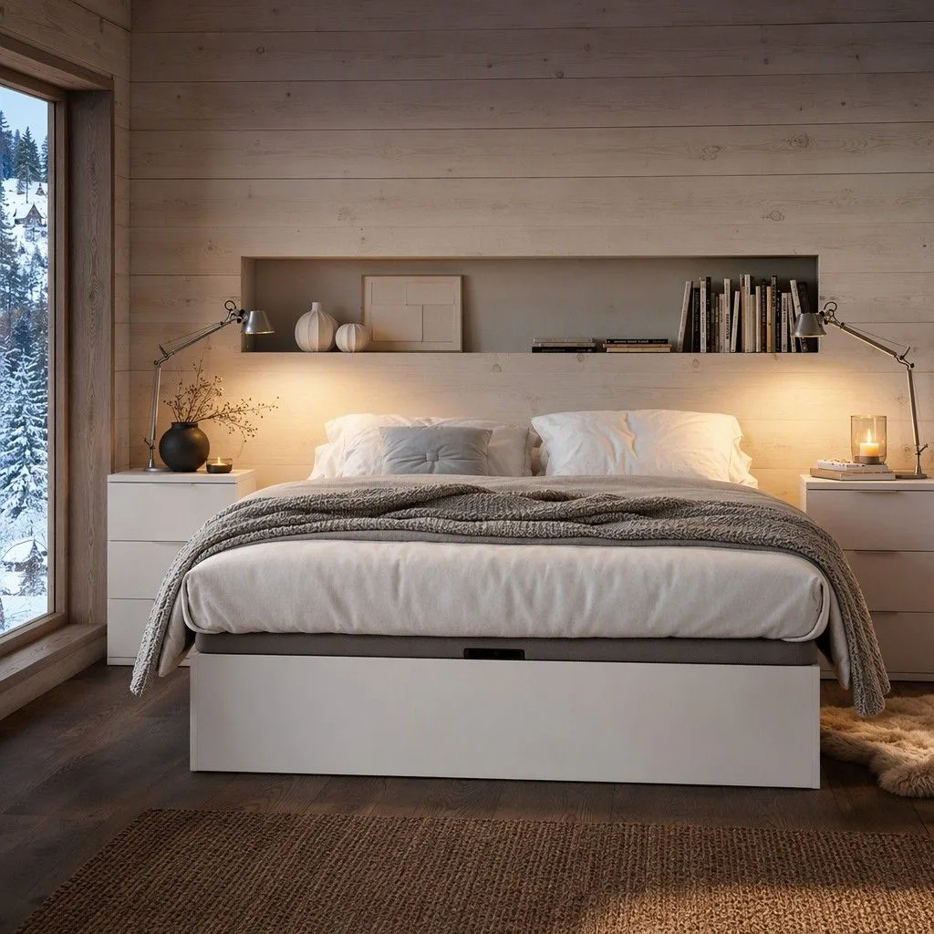 Canape recto cama 135 134x32 blanco