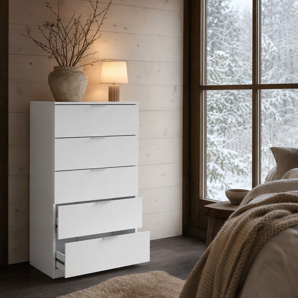 Cómoda vertical Eline Blanco Nórdico 60×110 cm