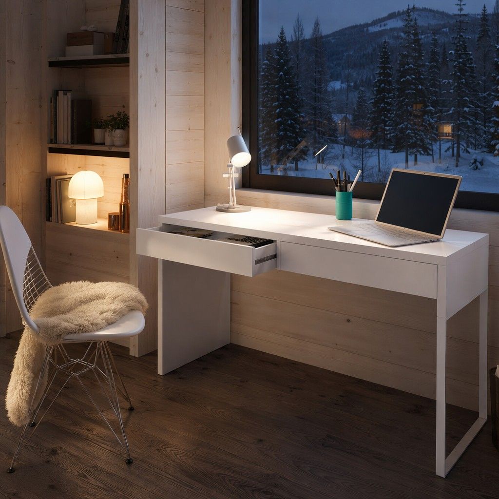 Escritorio Soren Blanco Nórdico 138 cm