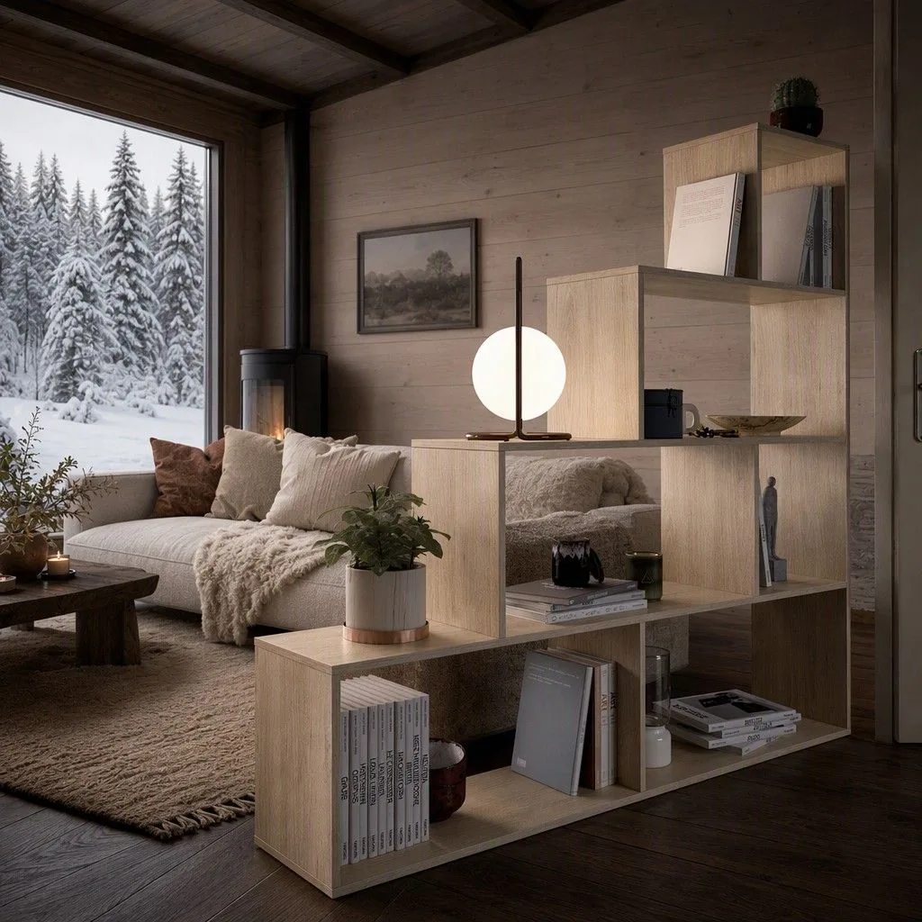 Estantería Nord cubo 145 cm · madera natural