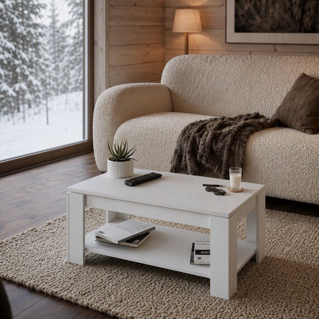 Mesa de centro Astrid Blanco Nórdico 102 cm