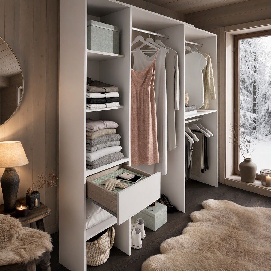 Vestidor doble montaje lineal o rincon 137x187 blanco
