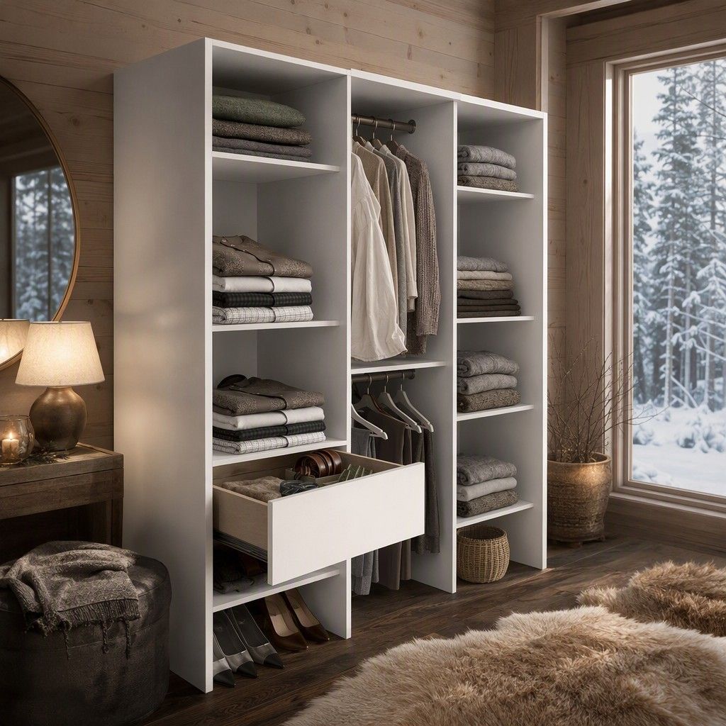 Vestidor montaje rincon 126x185 blanco