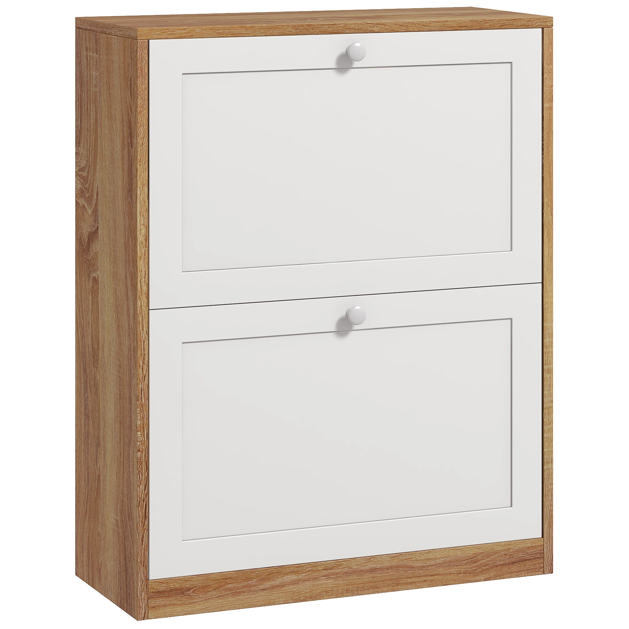 Zapatero Kirkenes Estrecho 2 Puertas Natural y Blanco