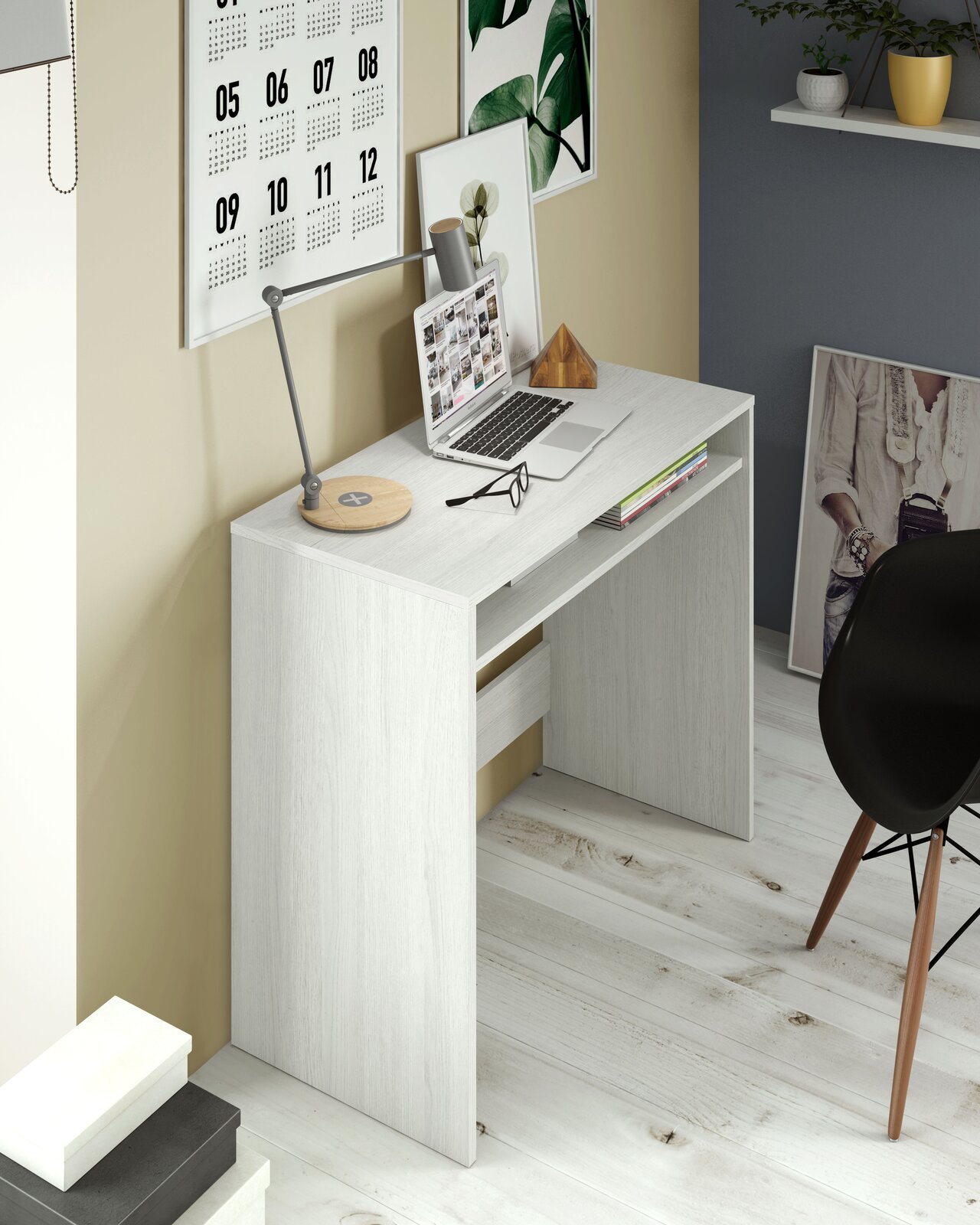 Muebles nórdicos en Salamanca: Escritorio Maja blanco 79 cm