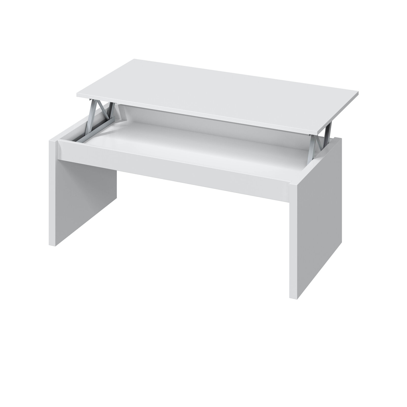 Mesa centro Elin blanco brillo elevable 102 cm con envío a Benidorm