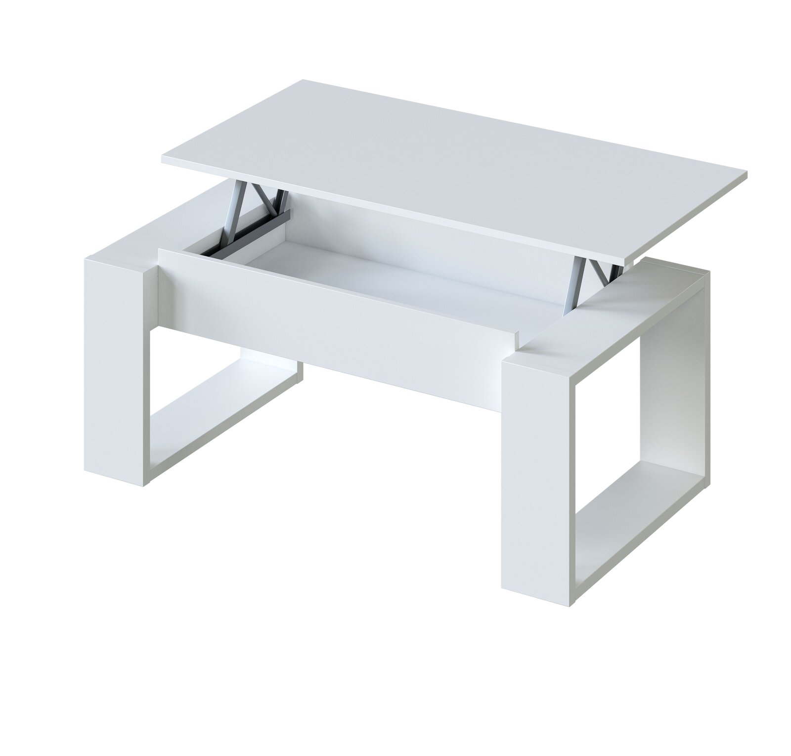 Mesa de centro Leif con tapa elevable blanco artik 105 cm