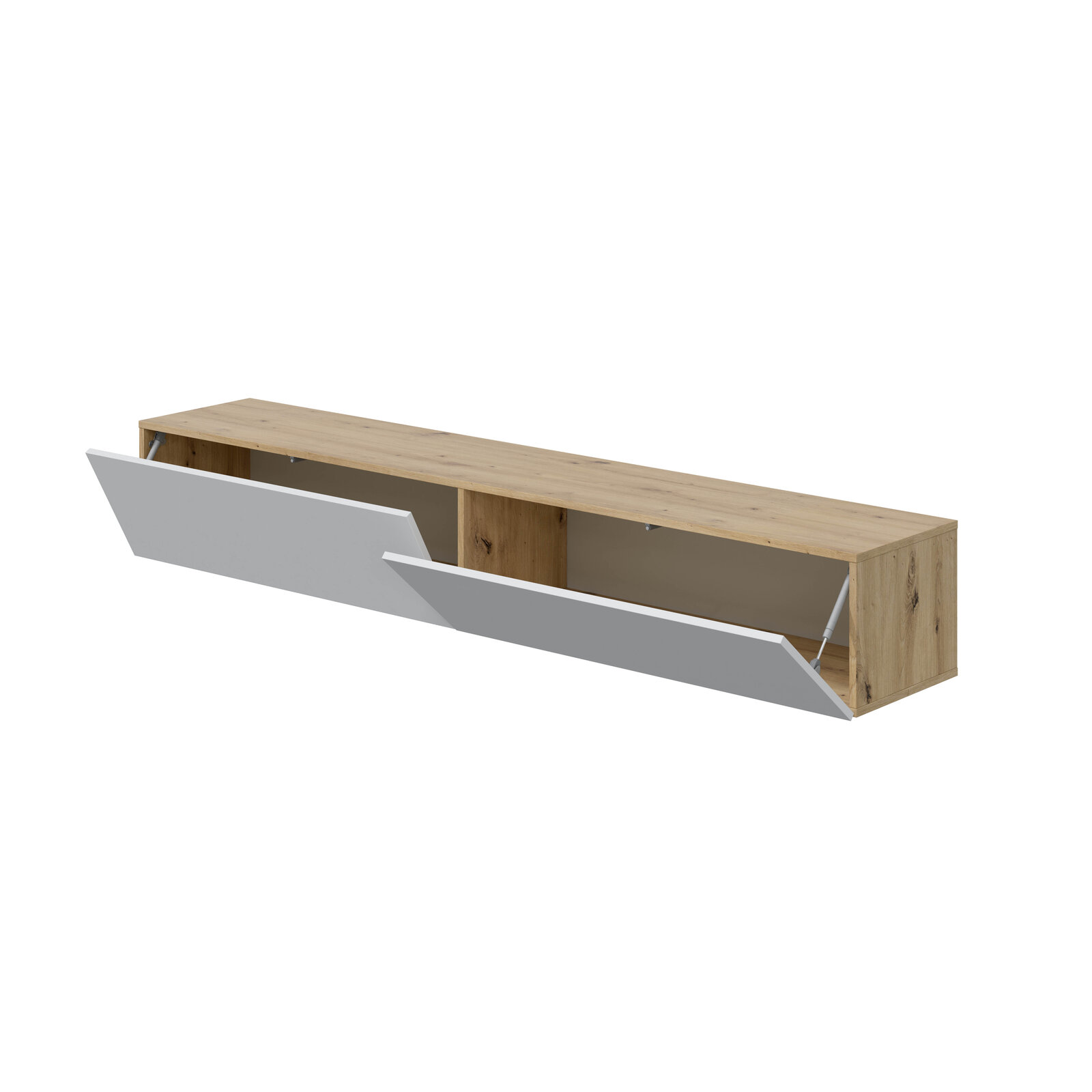 Mueble TV Halden 2 puertas roble y blanco nórdico 180 cm con envío a Gijón