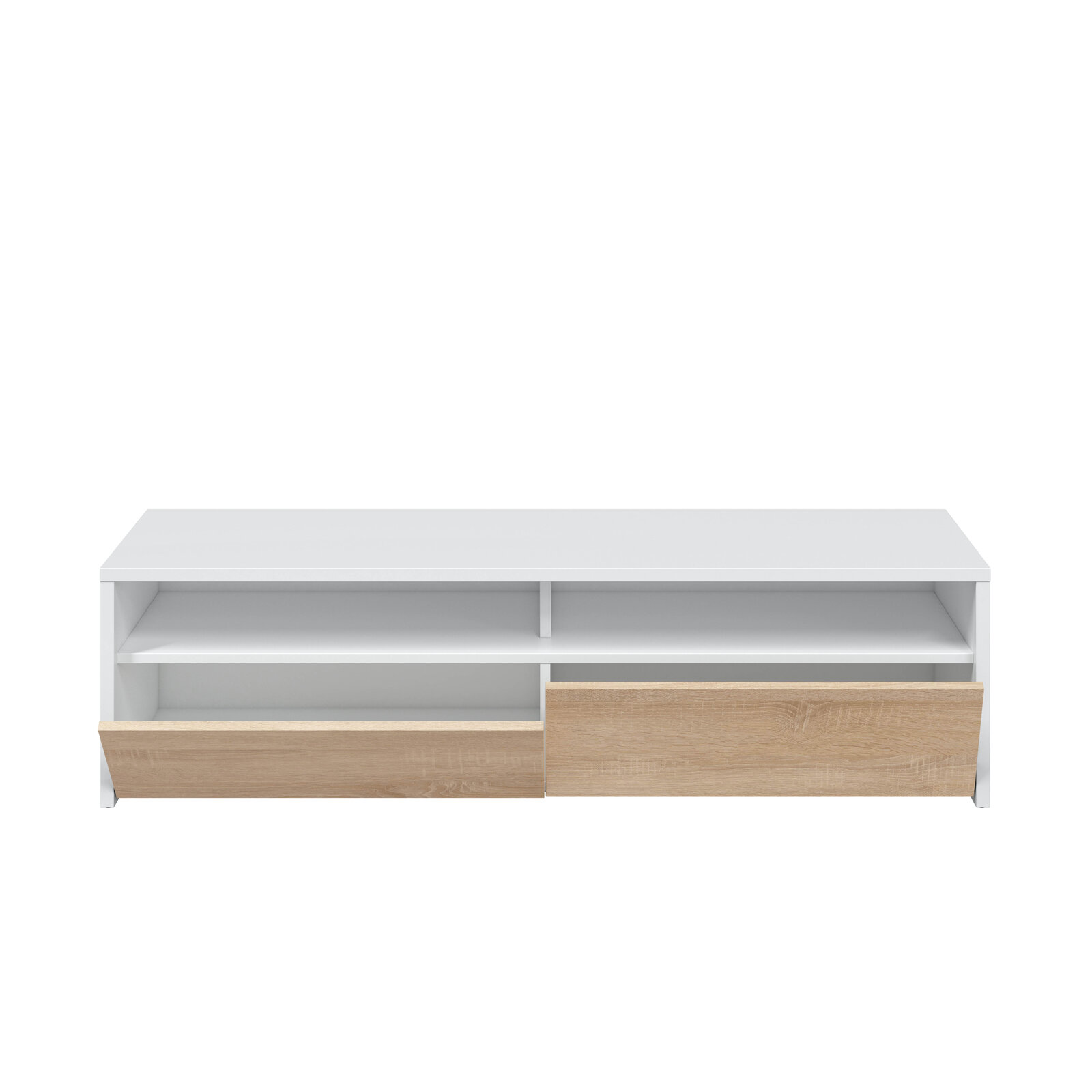 Mueble TV Viggo Blanco Artik y Roble Nórdico 130 cm