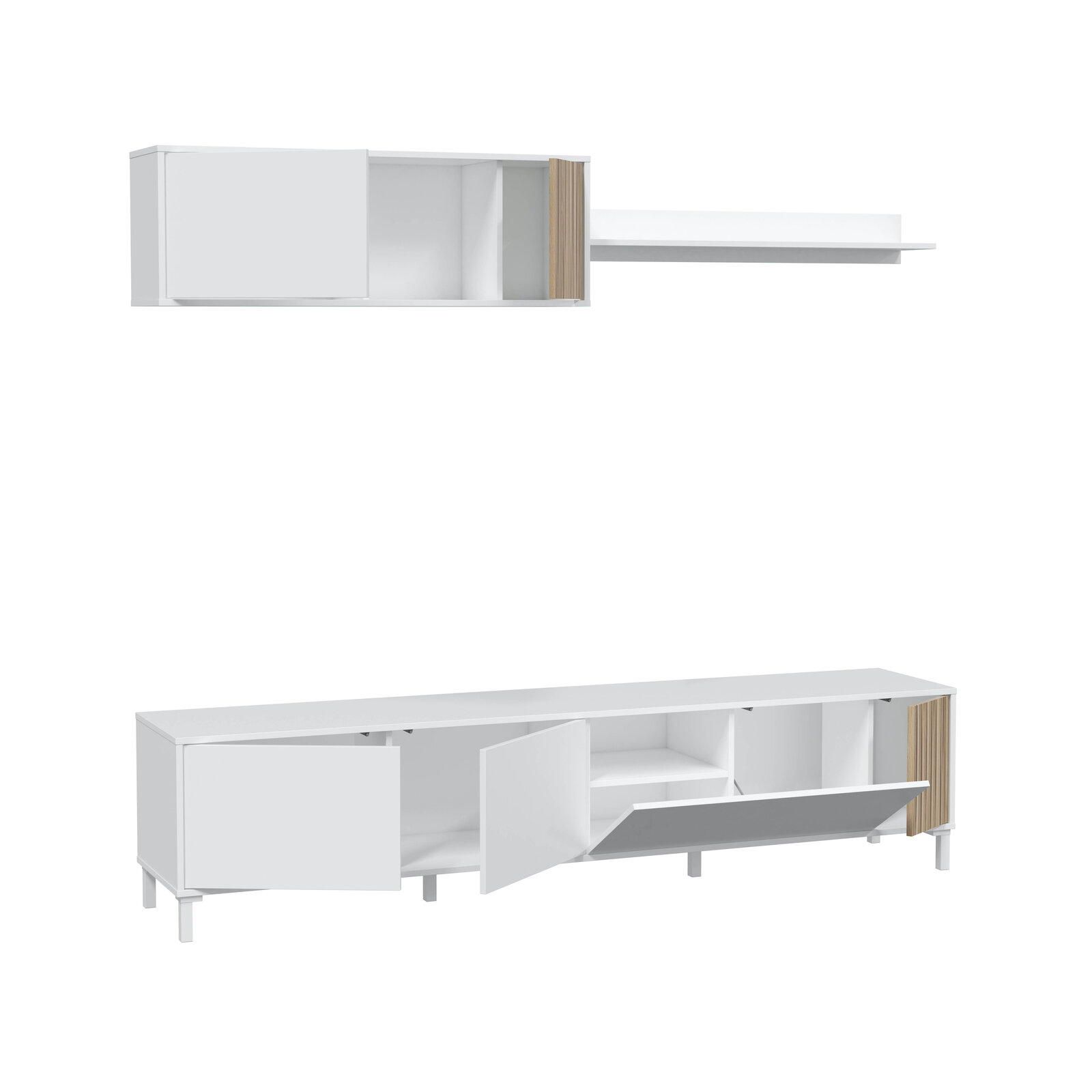 Viggo · Mueble TV nórdico mediterráneo 200 cm