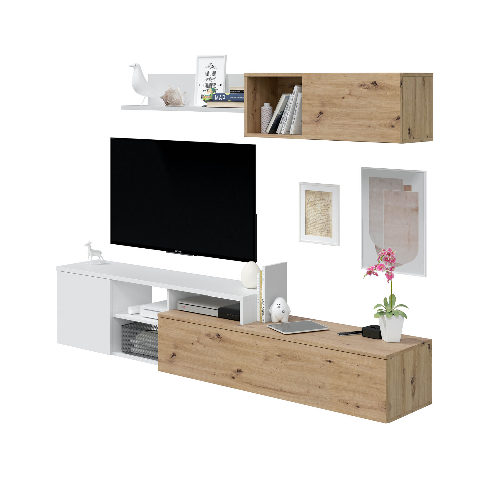 Mueble TV Viggo Blanco Artik 221 cm