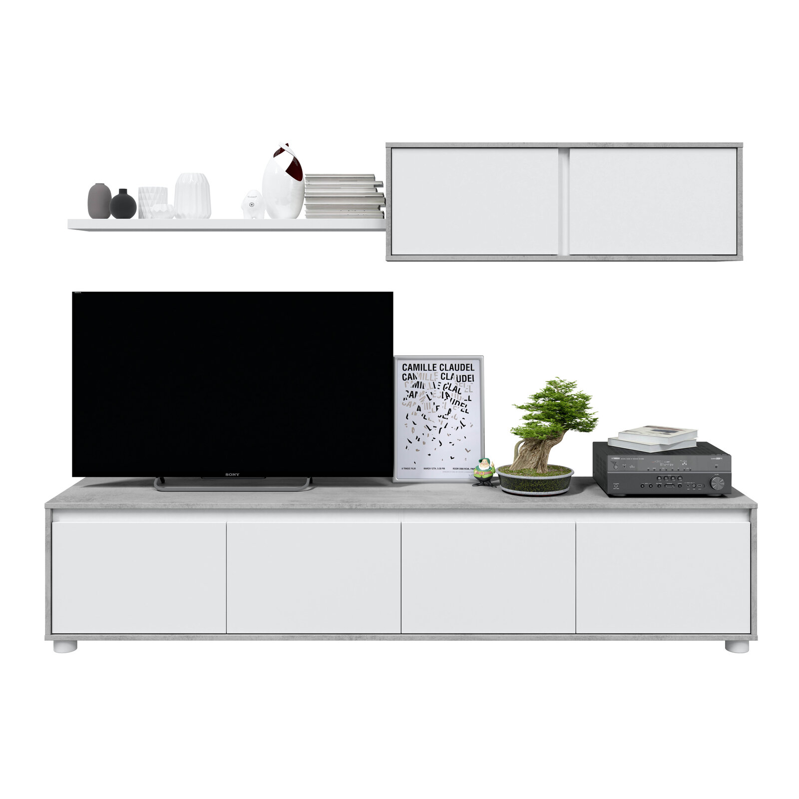 Mueble TV Viggo blanco nórdico 200 cm con envío a León