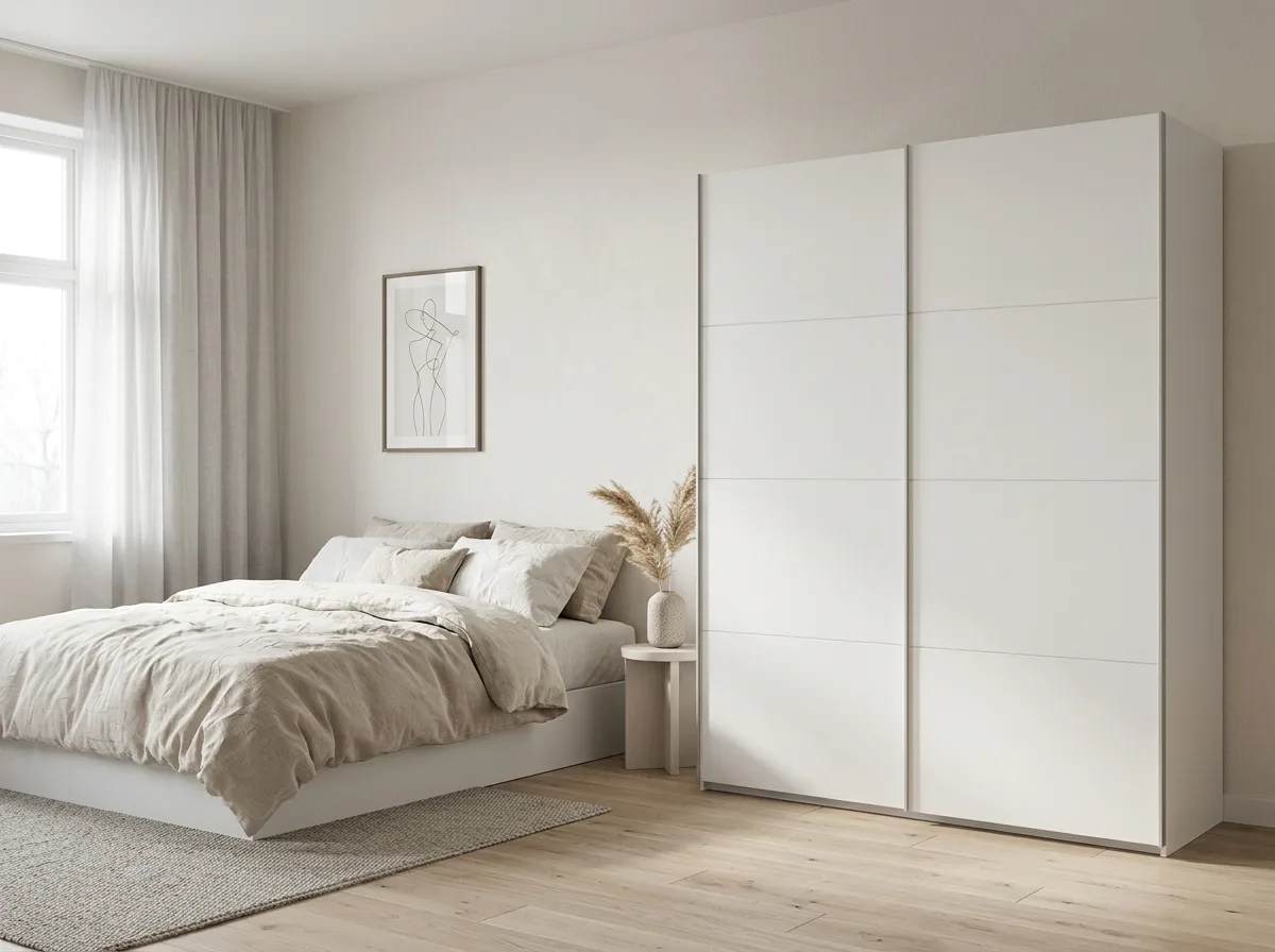 Armario puertas correderas blanco 180 cm