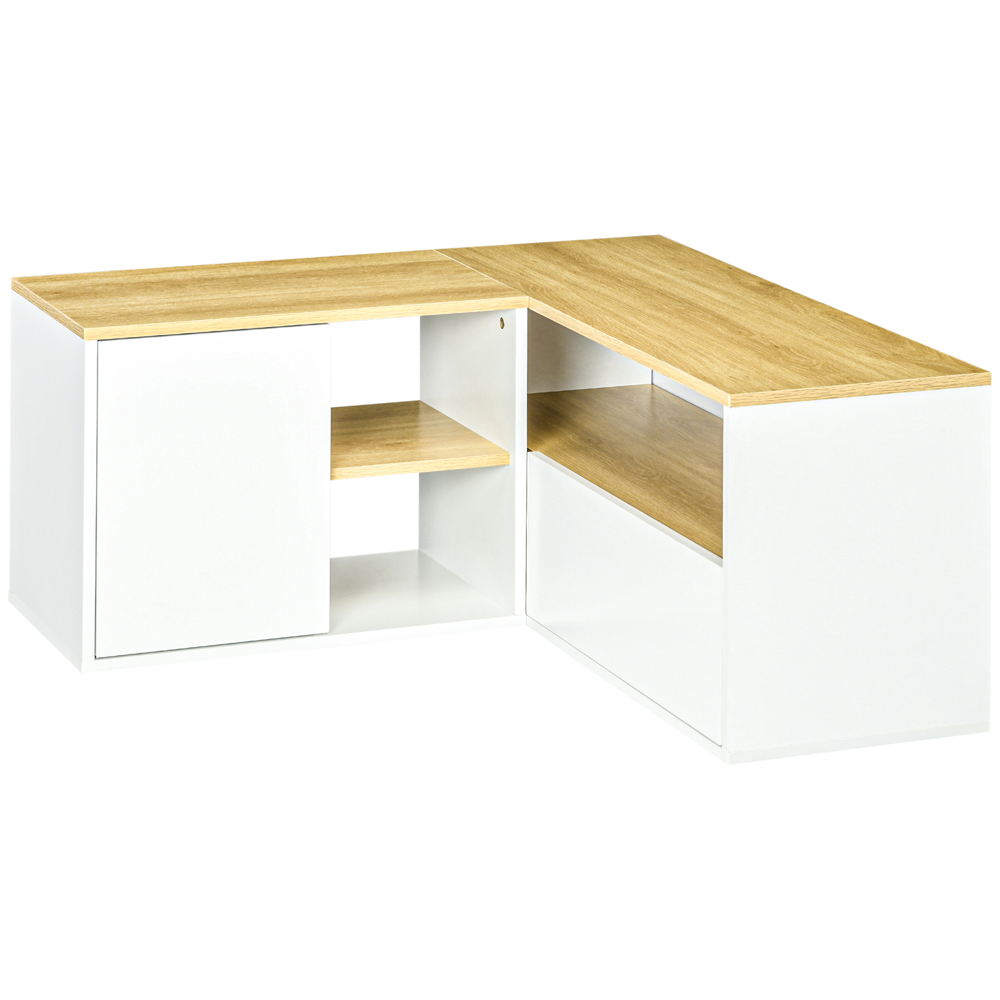 Mueble TV Oslo Esquinero Blanco