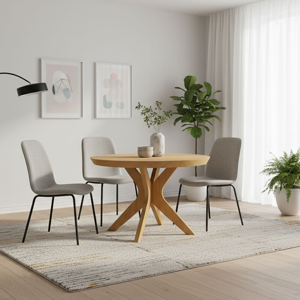 Mesa de comedor redonda extensible Tromsø